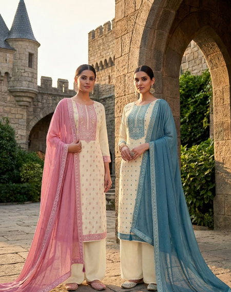 522 Colours By Vinay Kanjiwaram Silk Jacquard Bulk Dress Material Orders In India